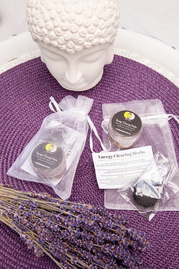 Energy Clearing Herbs & Charcoal Set | Crystal Karma by Trina