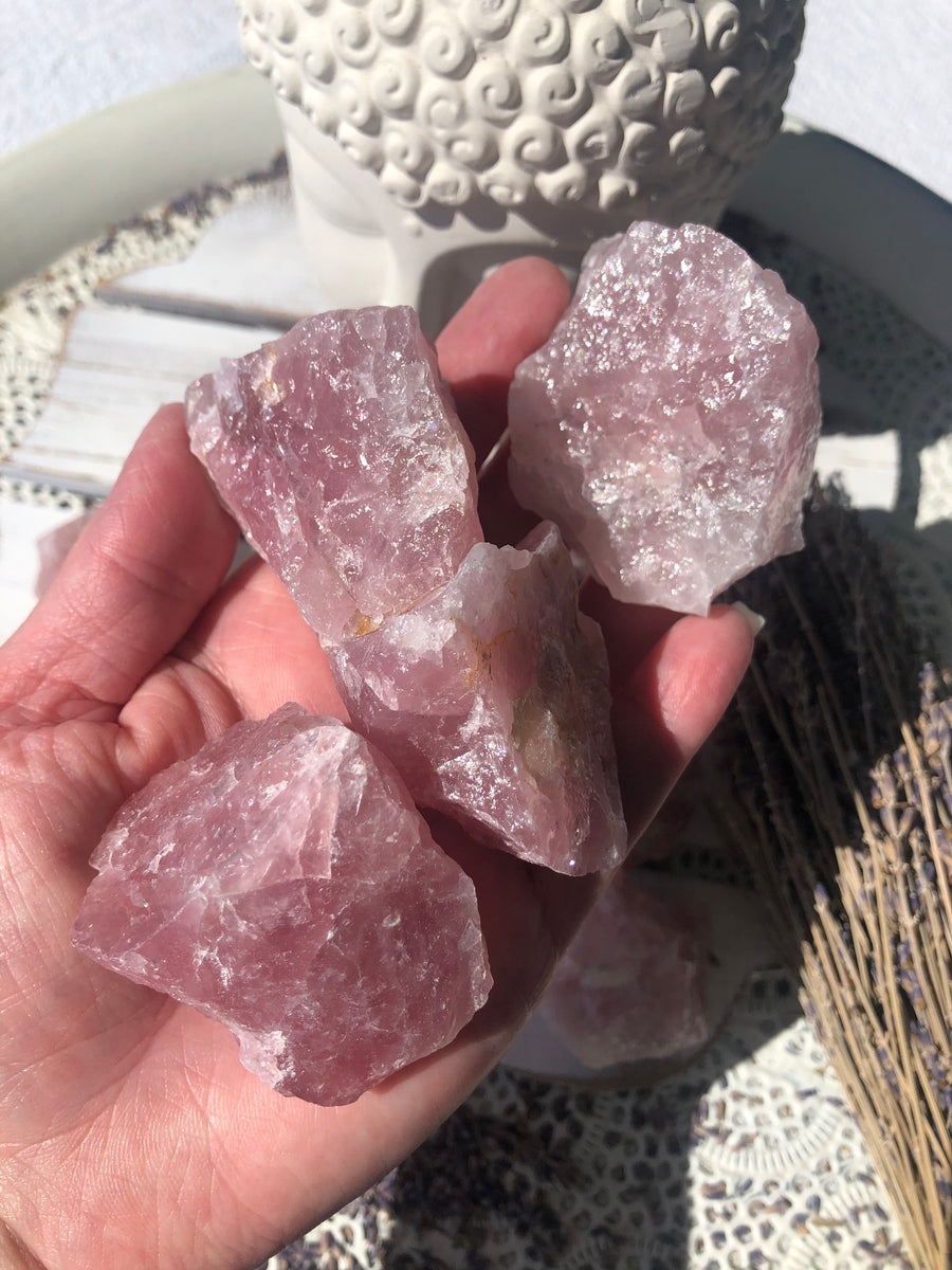 Lavender Rose Quartz Rough - Medium – Crystal Karma By Trina