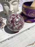 Pink Tourmaline Sphere #1 | Crystal Karma by Trina