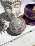 Pink Tourmaline Sphere #1 | Crystal Karma by Trina