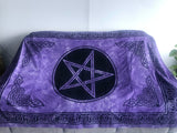 Purple Pentacle Tapestry | Crystal Karma by Trina