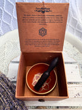 Sacral Chakra Brass Singing Bowl - Orange 7.5cm Gift Set | Crystal Karma by Trina