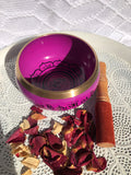 Pink Brass Singing Bowl - 15 x 7cm 1kg | Crystal Karma by Trina