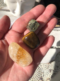 Tumble Stone Set - Abundance Money Bag - Crystal Karma By Trina