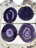 Agate Coaster Set of 4 - Purple Medium #1 | Crystal Karma by Trina