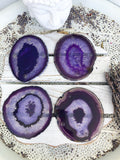 Agate Coaster Set of 4 - Purple Small #1 | Crystal Karma by Trina