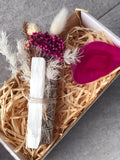 Pink Agate Floral Smudge Box | Crystal Karma by Trina