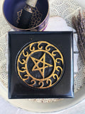 Altar Table - Square - Black with Gold Pentacle #2