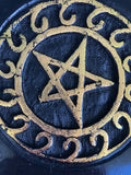 Altar Table - Square - Black with Gold Pentacle #2