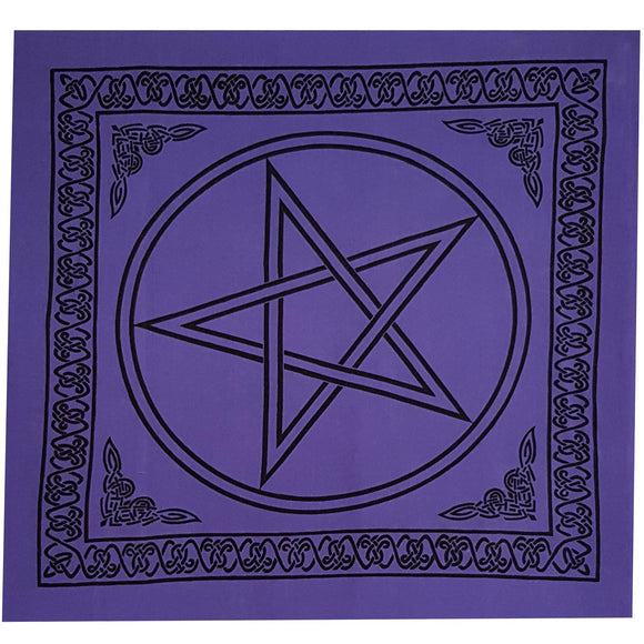 Altar Cloth Purple Pentacle 1m | Crystal Karma by Trina