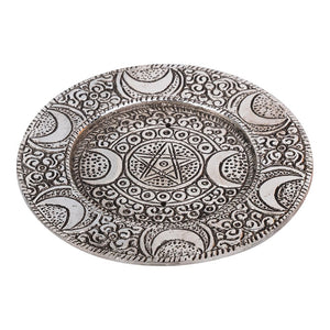 Aluminium Incense Holder Triple Moon Pentacle | Crystal Karma by Trina