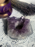 Amethyst Cluster Candle Base Rough #5 | Crystal Karma by Trina