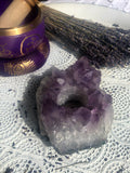 Amethyst Cluster Candle Base Rough #5 | Crystal Karma by Trina