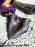 Amethyst Cluster Candle Base Rough #6   | Crystal Karma by Trina