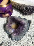 Amethyst Cluster Candle Base Rough #6   | Crystal Karma by Trina