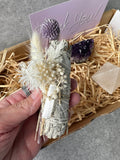 Amethyst Selenite Floral Smudge #3 | Crystal Karma by Trina 