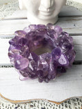 Amethyst Tumble Stone Tealight Candle Holder  | Crystal Karma by Trina