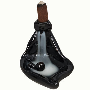 Backflow Incense Cone Burner - Ceramic Waterfall - 11cm Style 10 | Crystal Karma by Trina