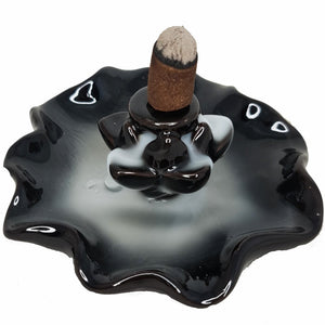 Backflow Incense Cone Burner - Ceramic Waterfall - 11cm Style 7 | Crystal Karma by Trina