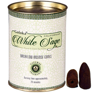 Backflow Incense Cones - White Sage | Crystal Karma by Trina
