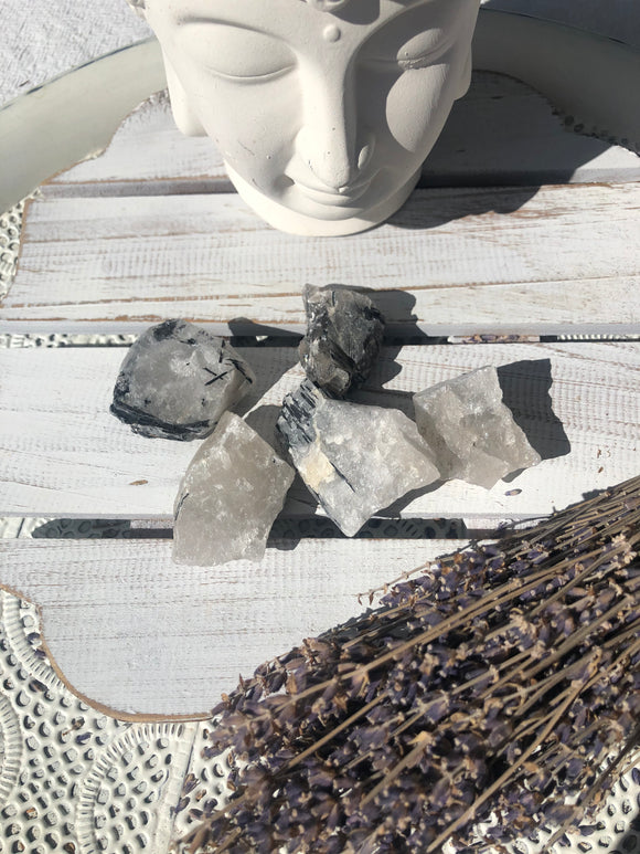 Black Tourmaline in Quartz - Small | Crystal Karma by Trina