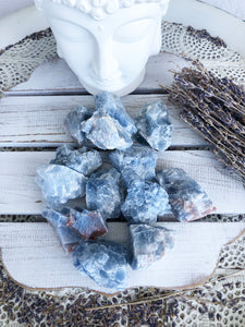 Blue Calcite Rough Medium | Crystal Karma by Trina