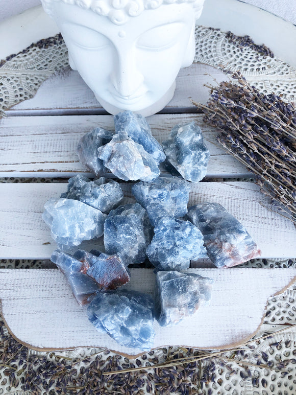 Blue Calcite Rough Medium | Crystal Karma by Trina