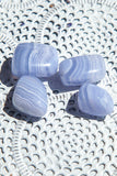 Blue Lace Agate Tumbles | Crystal Karma by Trina