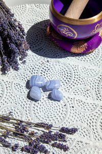 Blue Lace Agate Tumbles | Crystal Karma by Trina