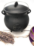 Cauldron - Cast Iron - Pentacle 20cm | Crystal Karma by Trina