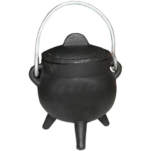 Cauldron Cast Iron with Lid & Handle - Plain 7cm | Crystal Karma by Trina