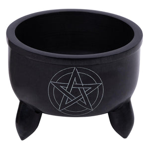 Cauldron - Soapstone - Pentacle 10 x 7cm | Crystal Karma by Trina