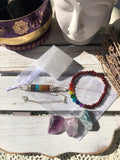 Chakra Selenite Crystal Bundle #1 Crystals for focus, Intuition and cleansing to align your Chakra| Crystal Karma by Trina