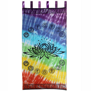 Chakra Lotus Tab Top Curtains - Pair of 2 | Crystal Karma by Trina