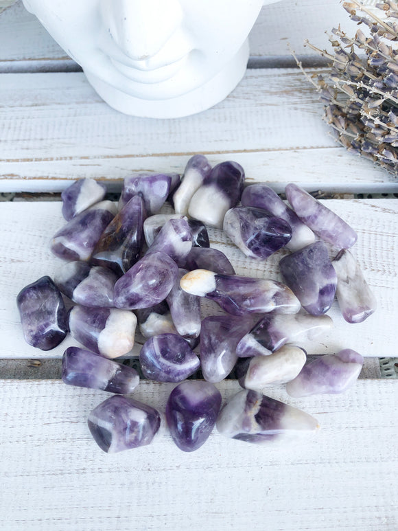 Chevron Amethyst Tumbles Small | Crystal Karma by Trina