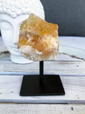 Citrine Rough on Black Metal Stand #2 | Crystal Karma by Trina