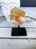 Citrine Rough on Black Metal Stand #2 | Crystal Karma by Trina