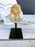 Citrine Rough on Black Metal Stand #2 | Crystal Karma by Trina