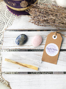 Palo Santo Selenite Sodalite Rose Quartz Bundle | Crystal Karma by Trina