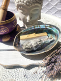 Smudging Set - Abalone Shell, White Sage & Palo Santo / Selenite Option | Crystal Karma by Trina