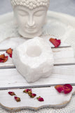 Clear Quartz Candle Base - Crystal Karma By Trina