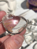 Clear Quartz Palm Stone Hearts Small | Crystal Karma by Trina