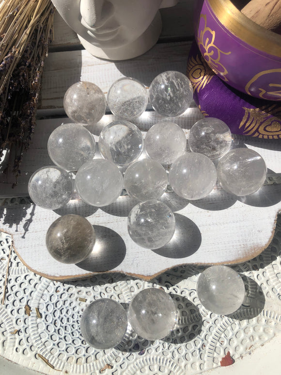 Clear Quartz Sphere 3.5cm | Crystal Karma by Trina