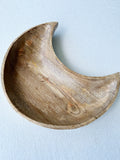 Crescent Moon Wooden Bowl - 30cm - Crystal Karma by Trina