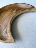 Crescent Moon Wooden Bowl - 30cm - Crystal Karma by Trina