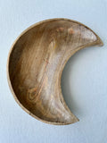 Crescent Moon Wooden Bowl - 30cm - Crystal Karma by Trina