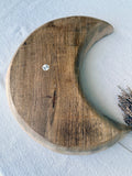 Crescent Moon Wooden Bowl - 30cm - Crystal Karma by Trina