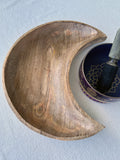 Crescent Moon Wooden Bowl - 30cm - Crystal Karma by Trina