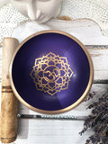 Purple Crown Chakra Brass Singing Bowl - Crystal Karma by Trina