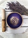 Purple Crown Chakra Brass Singing Bowl - Crystal Karma by Trina